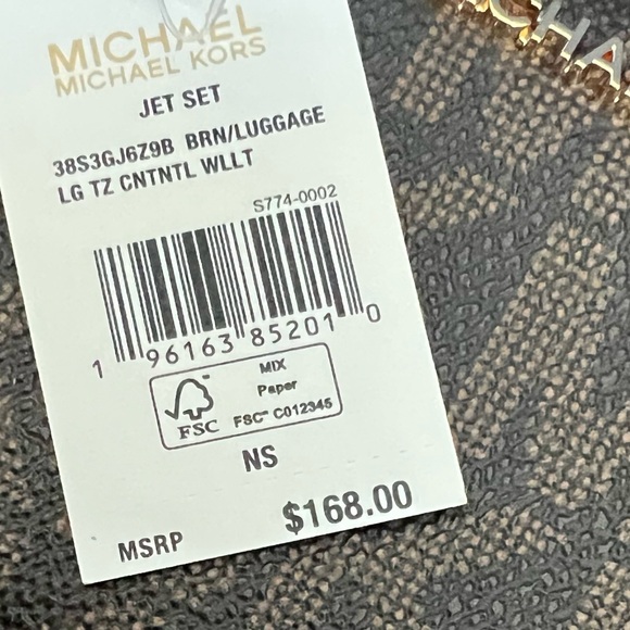 NWT MICHAEL KORS JET SET LARGE TOP ZIP CONTINENTAL WALLET - Picture 10 of 10